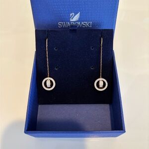 Swarovski Gold and Silver Hoop Earrings